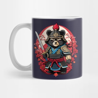 Japanese Samurai Bear Tattoo, Kawaii Ninja Bear Mug